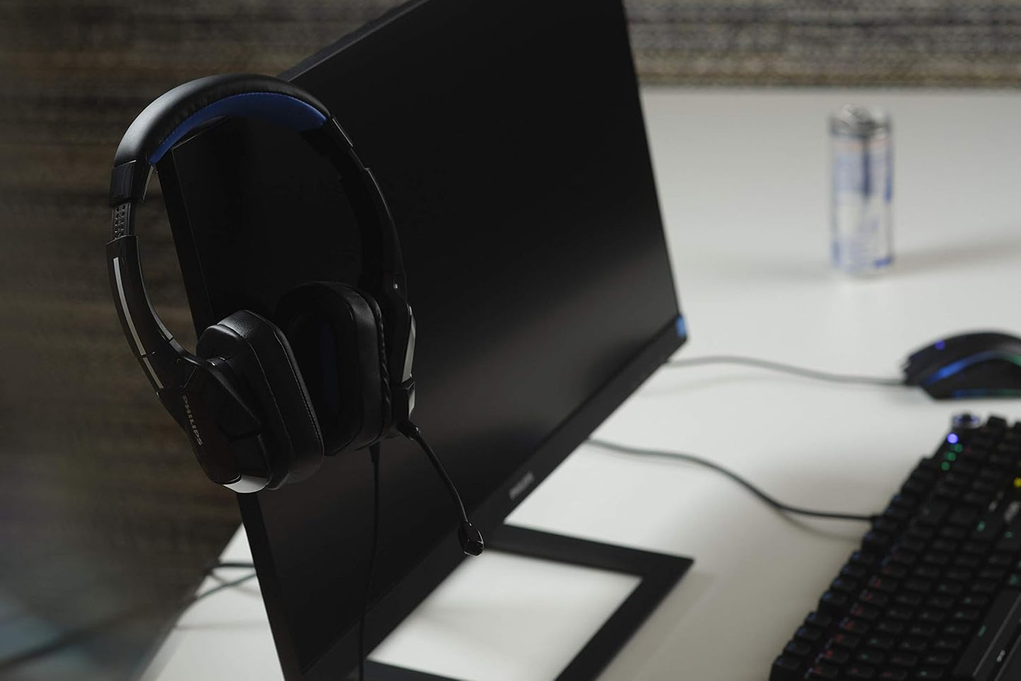 Philips TAGH401/00 - Lightweight over-ear gaming-headset with immersive surround and adjustable headband, black - T