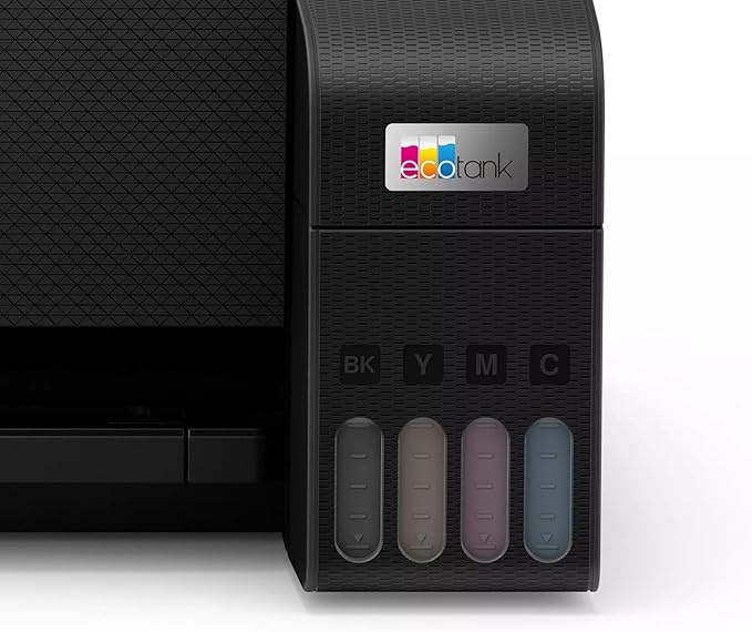 Epson EcoTank L3211 Home ink tank printer A4, colour, 3 in 1 printer with WiFi and SmartPanel App connectivity, Black, Compact - T