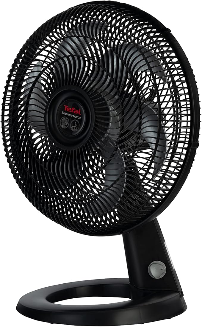 Tefal Silence Force Desk Fan, 16 Inch, 3 Speeds, Black - VG4110EE - T