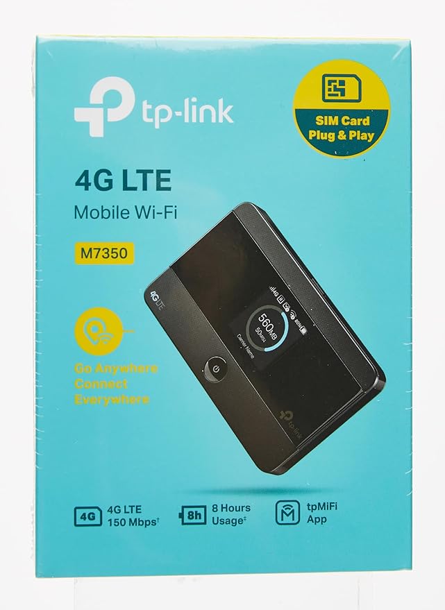 TP-Link M7350 4G Mobile WiFi Router - Black - T
