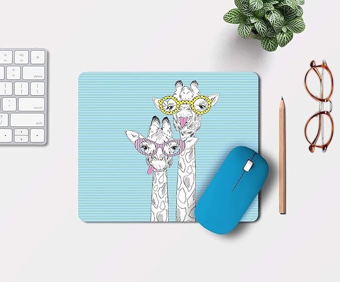 Pix Happy giraffe Rubber full design mousepad for laptop and computer case - T