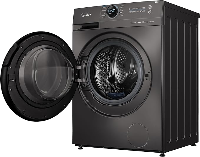 Midea - Washing Machine - Inverter - Steam -1400Rpm -Mf200W90B/Tt - 9Kg - Silver - T