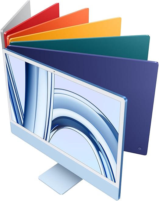Apple 2023 iMac All-in-One Desktop Computer with M3 chip: 8-core CPU, 10-core GPU, 24-inch Retina Display, 8GB Unified Memory, 256GB SSD Storage, Matching Accessories. Works with iPhone/iPad; Green - T