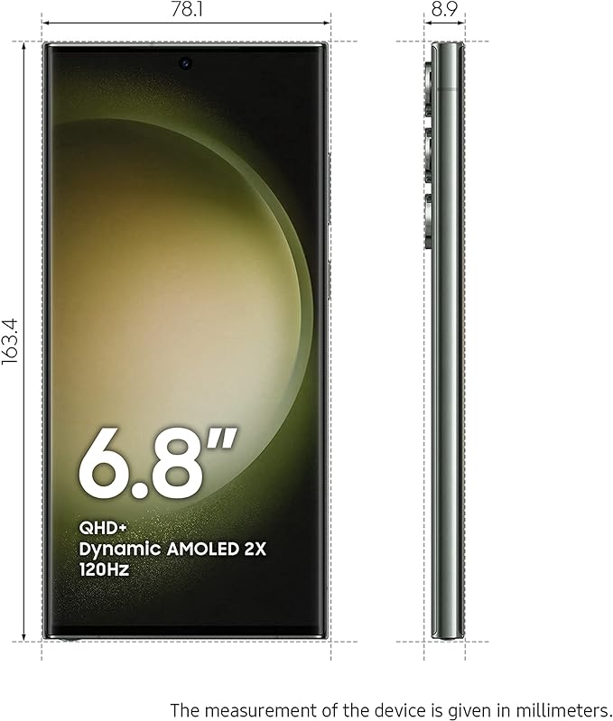 Samsung Galaxy S23 Ultra, 256GB, 12GB, 5G Mobile Phone, Dual SIM, Android Smartphone, Green - ýSM-S918BZGCMEA - T