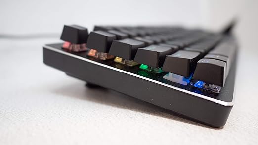 GAMDIAS Hermes P2A Full-Size RGB Mechanical Gaming Keyboard with Optical Switches, 12 Built-in Lighting Effects, 8 Multimedia Keys, 4 Lighting Effects Hotkeys and 32KB Built-in Memory (Multicolour)