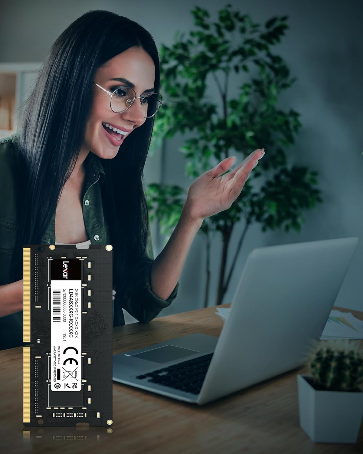Lexar SODIMM 16GB DDR4 RAM 3200 MHz, 260-Pin DDR4 SODIMM Laptop Ram, High-Performance SO-DIMM, PC Laptop Computer Memory (LD4AS016G-B3200ASST) - T