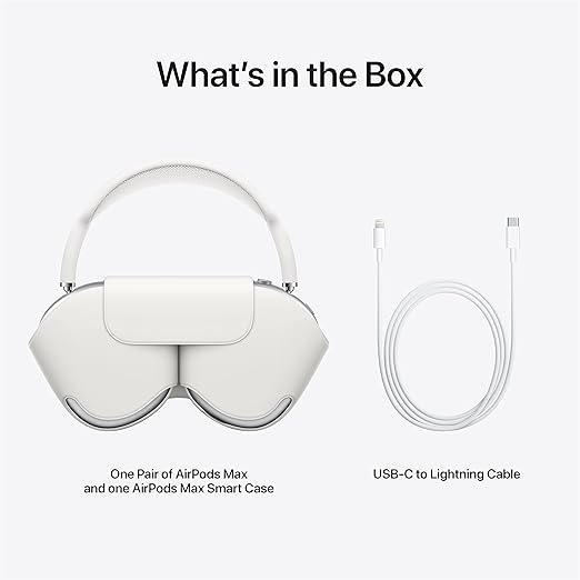 Apple Airpods Max Over Ear Headphone with Active Noise Cancellation - Silver - T