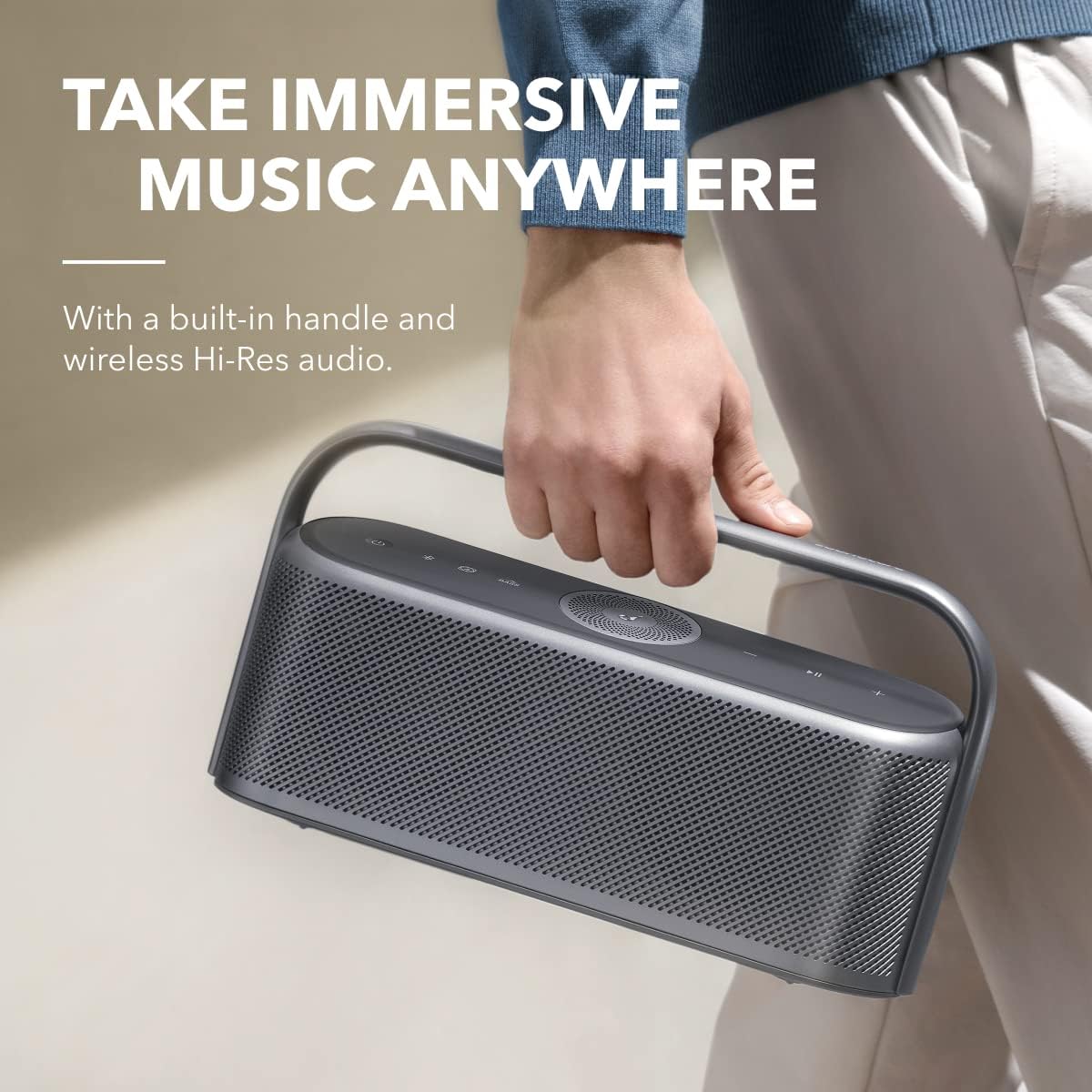 Anker Soundcore Motion X600 HiFi Bluetooth Speaker, 50W Stereo Sound, Moon Blue - T