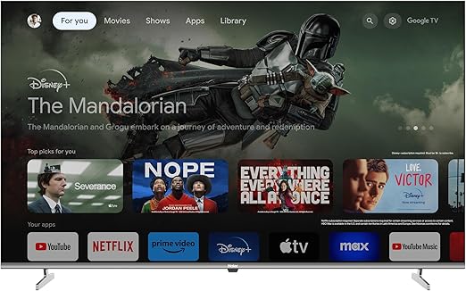 Haier 43 Inch - OS Google TV - Dolby Audio - DBX TV -Bluetooth 5.1 - Chromecast built-in- Remote voice control - FHD - H43K80EF -Model 2024 - T