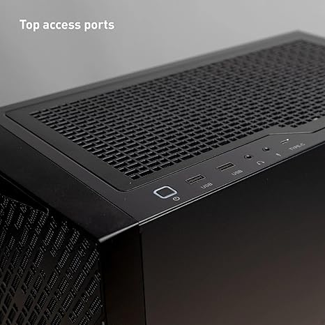 iBuyPower SlateMesh Gaming PC Computer Desktop SlateMeshA5N4601 (AMD Ryzen 5 7600, RTX 4060 8GB, 16GB DDR5 5200 Mhz, 500GB NVMe SSD, Windows 11 Home),Black - T