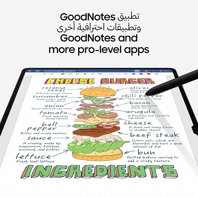 Samsung Galaxy Tab S9 5G Android Tablet, 8GB RAM, 128GB Storage MicroSD Slot, S Pen Included, Graphite - T