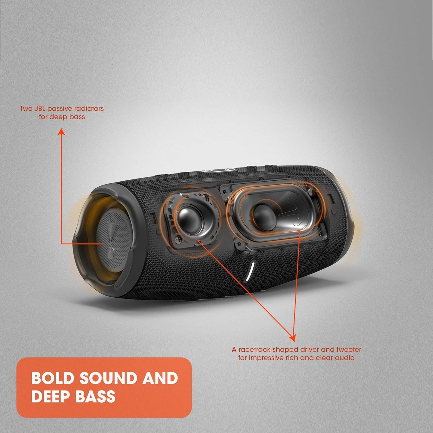 JBL Charge 5 - Portable Bluetooth Speaker with deep bass, IP67 waterproof and dustproof, 20 hours of playtime, built-in powerbank, in white - T