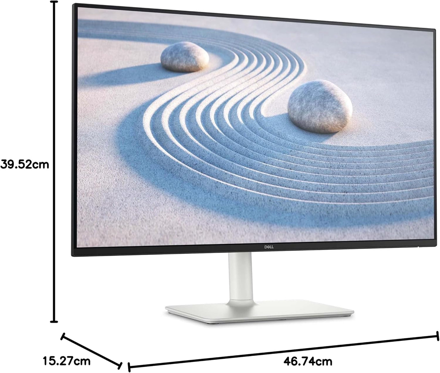 Dell S2725DS 27" QHD (2560x1440) Monitor, 100Hz, IPS, 4ms, 99% sRGB, Height Adjustment, Built-in Speakers, DisplayPort, 2x HDMI, 3 Year Warranty, White - T