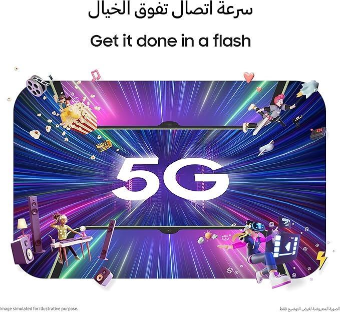 Samsung Galaxy A34 5G Dual SIM Mobile Phone Android, 6GB RAM, 128GB, Awesome Lime, KSA VERSION - T