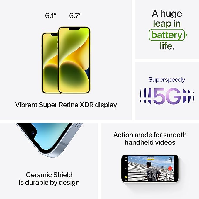 iPhone 14 128GB Blue 5G With FaceTime - International Version - T