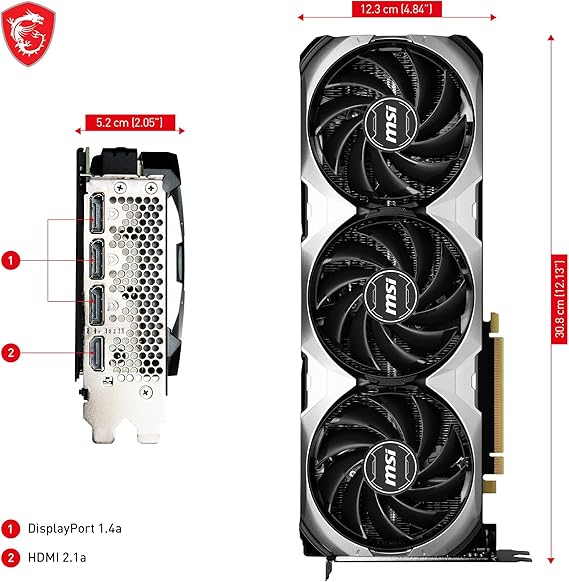 MSI GeForce RTX 4070 Ti VENTUS 3X 12G OC (12GB GDDR6X/PCI Express 4.0/2655MHz/21000MHz) - T
