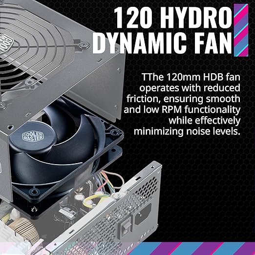 Cooler Master MWE 850 Gold V2 Fully Modular PSU (A/EU Plug) - 80 PLUS Gold 850W Power Supply Unit, Flat Black Cabling, 120mm HDB Fan, High-Temperature Threshold - 5 Year Warranty - T