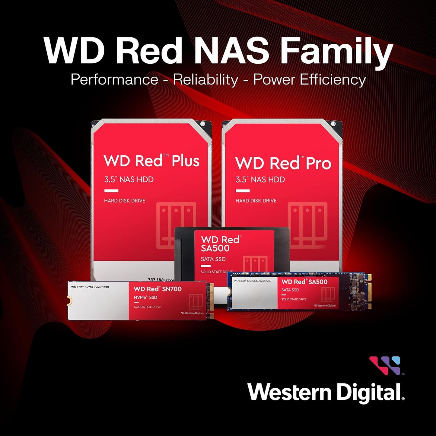 Western Digital 4TB WD Red Plus NAS Internal Hard Drive HDD - 5400 RPM, SATA 6 Gb/s, CMR, 256 MB Cache, 3.5" -WD40EFPX - T