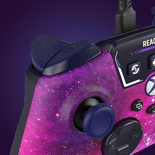 Turtle Beach REACT-R Wired Game Controller – Officially Licensed for Xbox Series X & S, Xbox One, and Windows 10|11 PC’s – Nebula - T