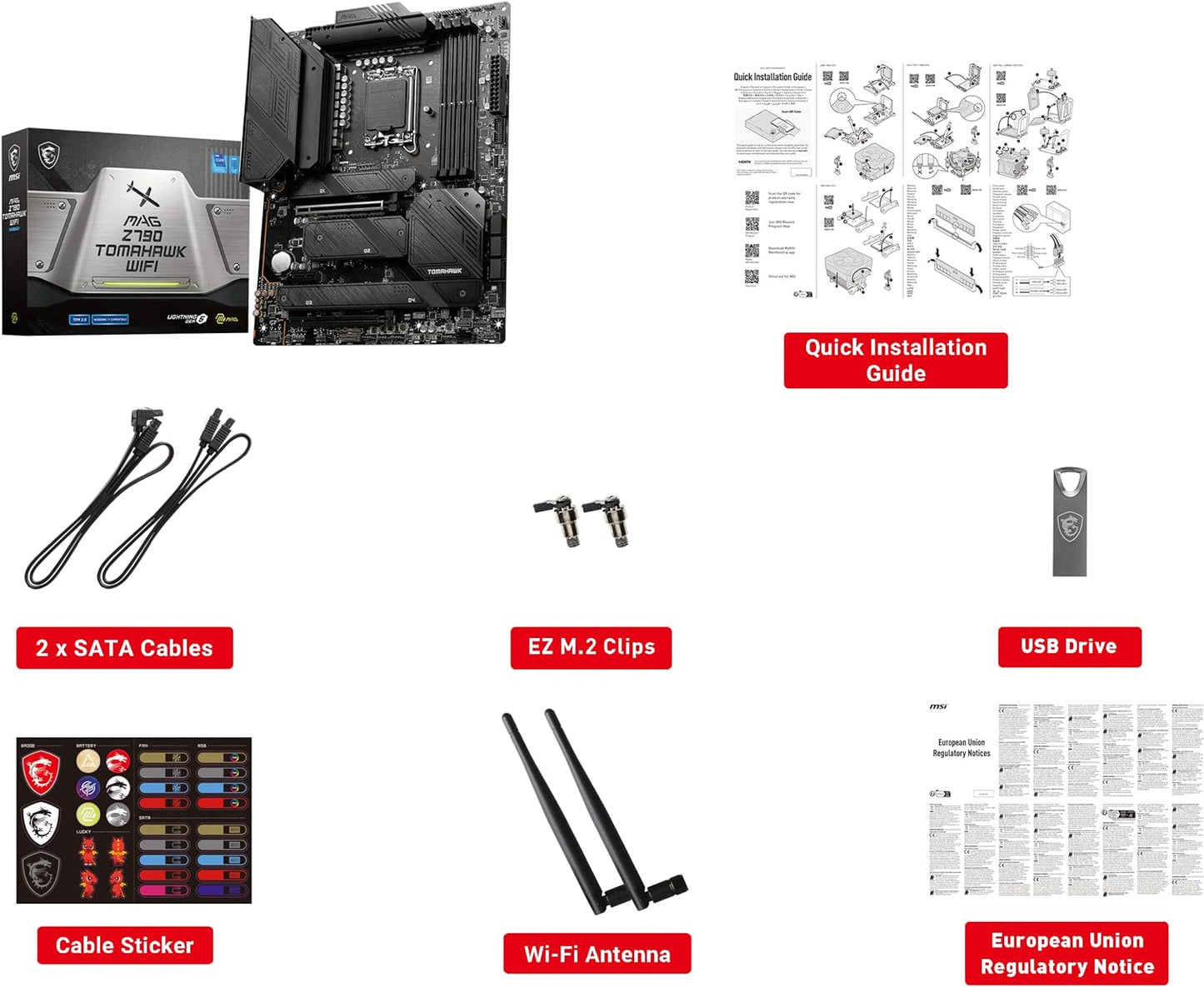 MSI MAG Z790 Tomahawk WiFi Gaming Motherboard (Supports 12th/13th Gen Intel Processors, LGA 1700, DDR5, PCIe 5.0, M.2, 2.5Gbps LAN, USB 3.2 Gen2, Wi-Fi 6E, ATX) - T