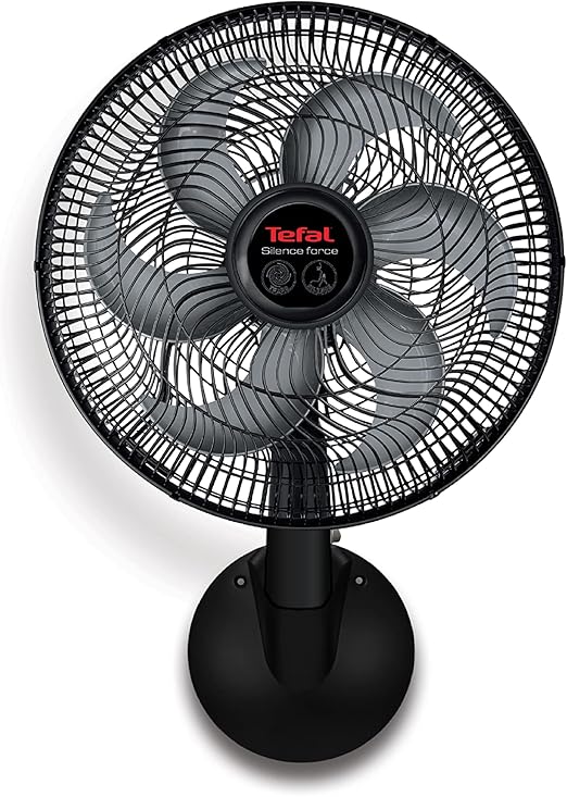 Tefal Silence Force Wall Fan, 16 Inch, 3 Speeds, Black - VG4150EE - T