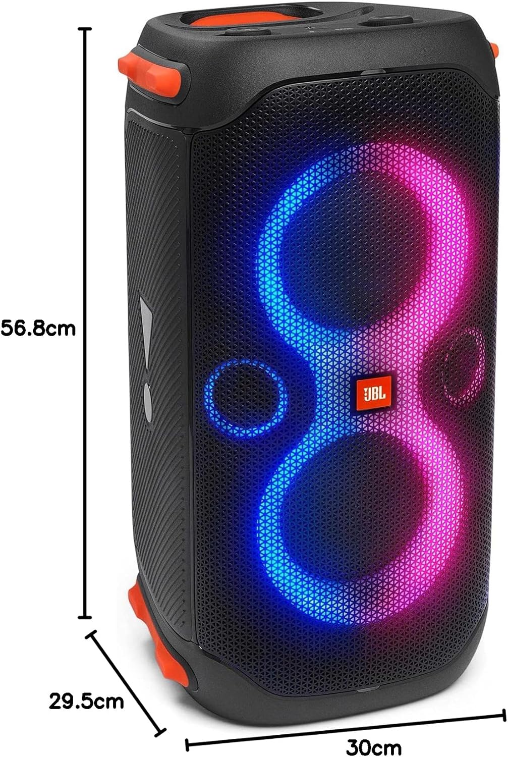JBL Partybox 110 Portable Party Speaker with 160W Powerful Sound, Built-In Lights and Splashproof Design - T