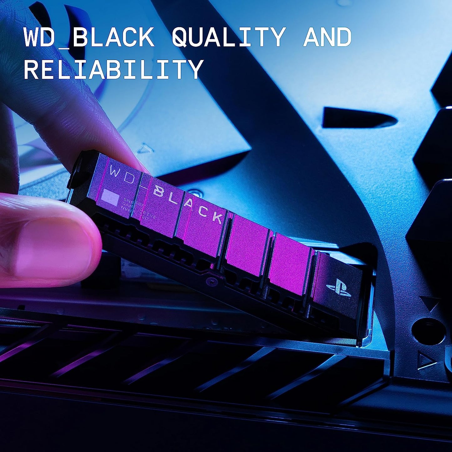 WD_BLACK 1TB SN850P NVMe M.2 SSD Officially Licensed Storage Expansion for PS5 Consoles, up to 7300MB/s, with heatsink - WDBBYV0010BNC-WRSN - T