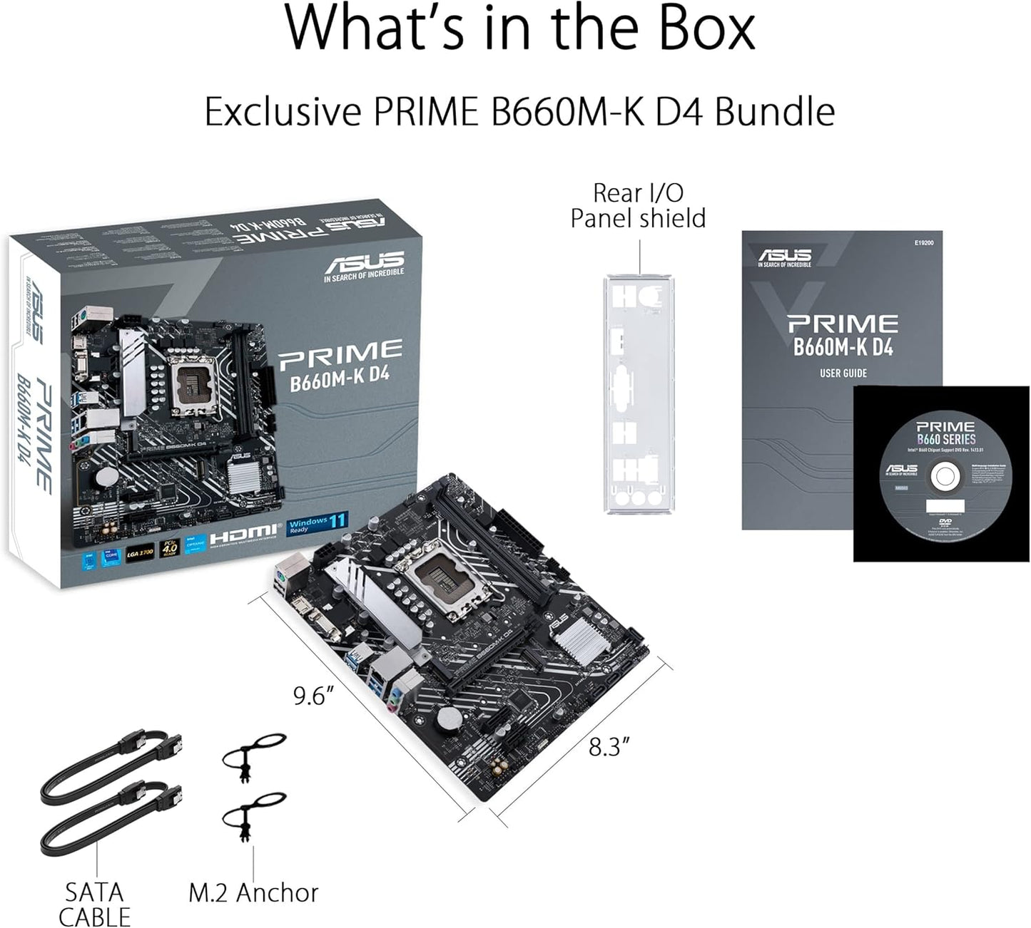 ASUS PRIME B660M-K DDR4 LGA 1700 Micro ATX Motherboard - T