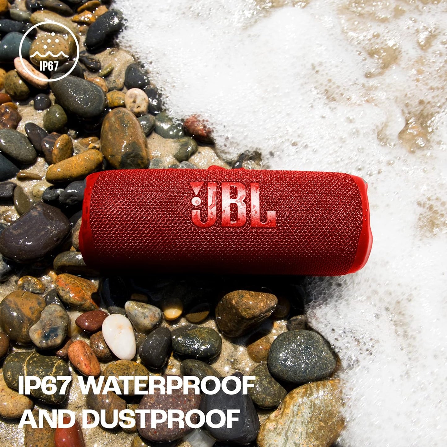 JBL FLIP6RED Flip 6 Portable Bluetooth Speaker - Red - T