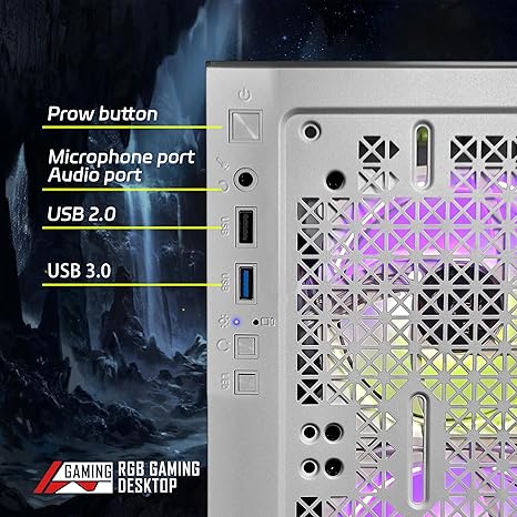 STGAubron Gaming Desktop PC,Radeon RX 580 16G GDDR5,Intel Core i7-6700 up to 4.0G,32G DDR4,2T SSD,600M WiFi,BT 5.0,RGB Fan x 3,RGB Keyboard&Mouse,RGB Mouse Pad,RGB BT Sound Bar,W10H64 - T