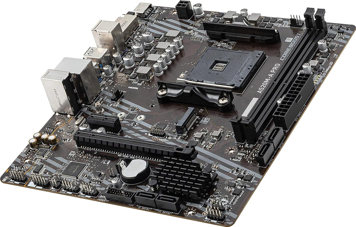 MSI A520M-A PRO Gaming Motherboard (AMD AM4, DDR4, PCIe 4.0, SATA 6Gb/s, Dual M.2, USB 3.2 Gen 1, DVI/HDMI, Micro-ATX) - T