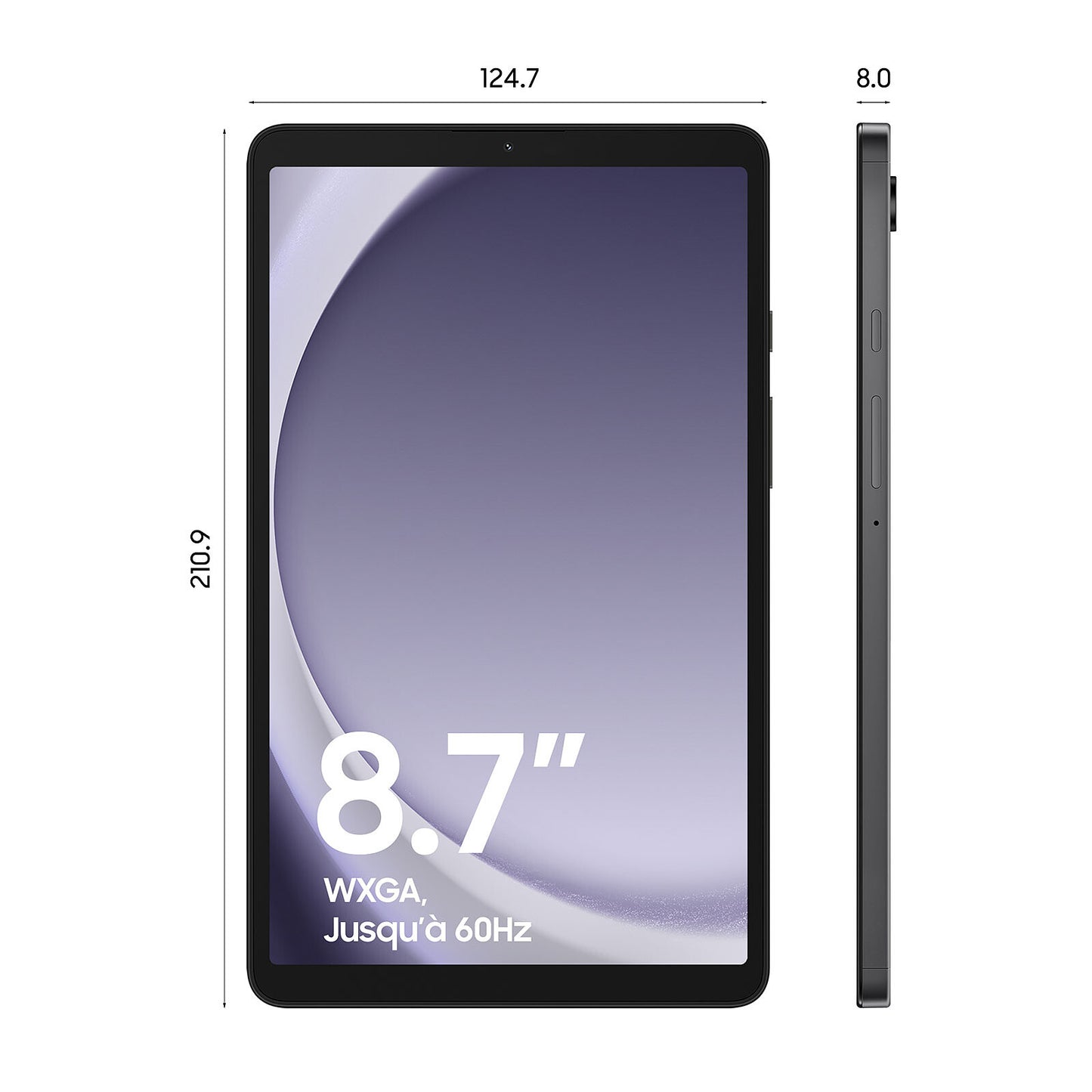 Samsung Galaxy Tab A9 Tablet, 8.7 Inch, 64GB, 4GB RAM, 3G - Graphite - T
