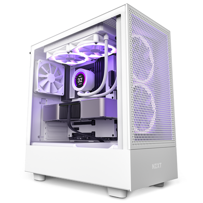 NZXT H5 Flow - All White CC-H51FW-01 White SGCC Steel, Tempered Glass ATX, Micro-ATX, mini-ITX Computer Cases