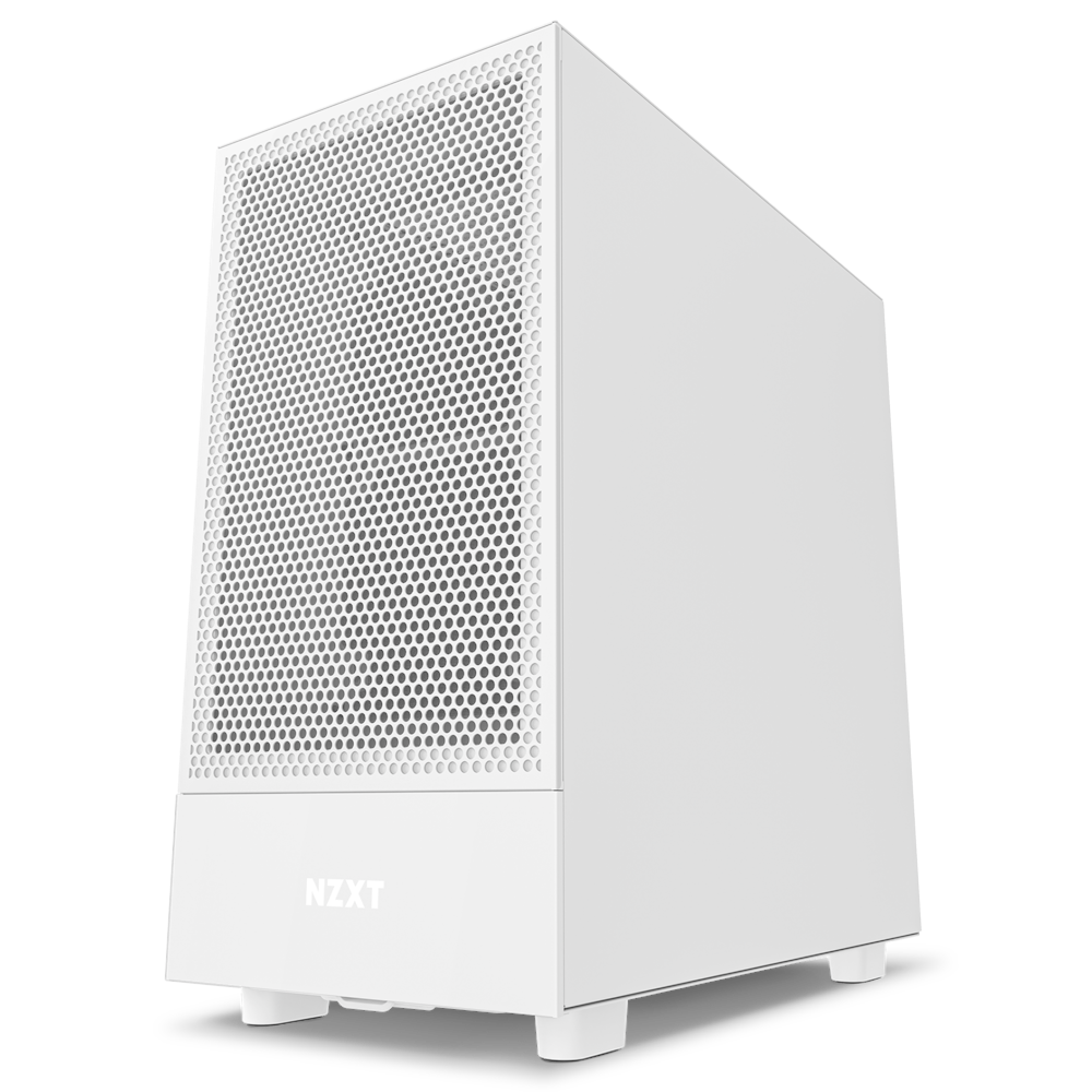 NZXT H5 Flow - All White CC-H51FW-01 White SGCC Steel, Tempered Glass ATX, Micro-ATX, mini-ITX Computer Cases