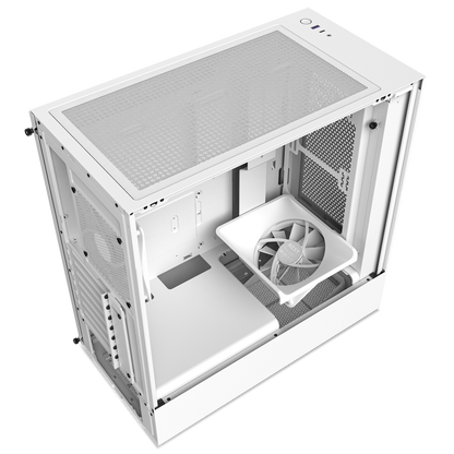 NZXT H5 Flow - All White CC-H51FW-01 White SGCC Steel, Tempered Glass ATX, Micro-ATX, mini-ITX Computer Cases