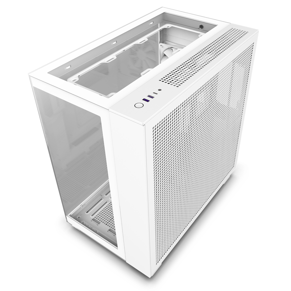 NZXT H9 Elite - All White - CM-H91EW-01 - Premium Dual-Chamber - Mid-Tower - RGB Fans - Case