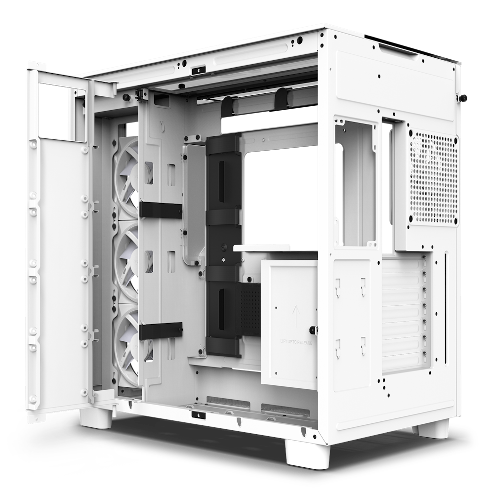 NZXT H9 Elite - All White - CM-H91EW-01 - Premium Dual-Chamber - Mid-Tower - RGB Fans - Case