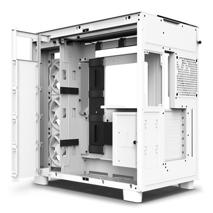 NZXT H9 Elite - All White - CM-H91EW-01 - Premium Dual-Chamber - Mid-Tower - RGB Fans - Case