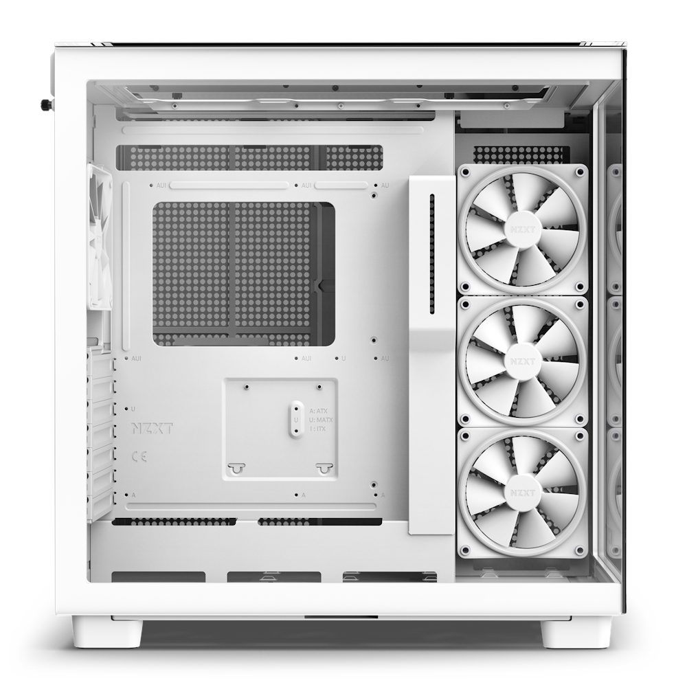 NZXT H9 Elite - All White - CM-H91EW-01 - Premium Dual-Chamber - Mid-Tower - RGB Fans - Case