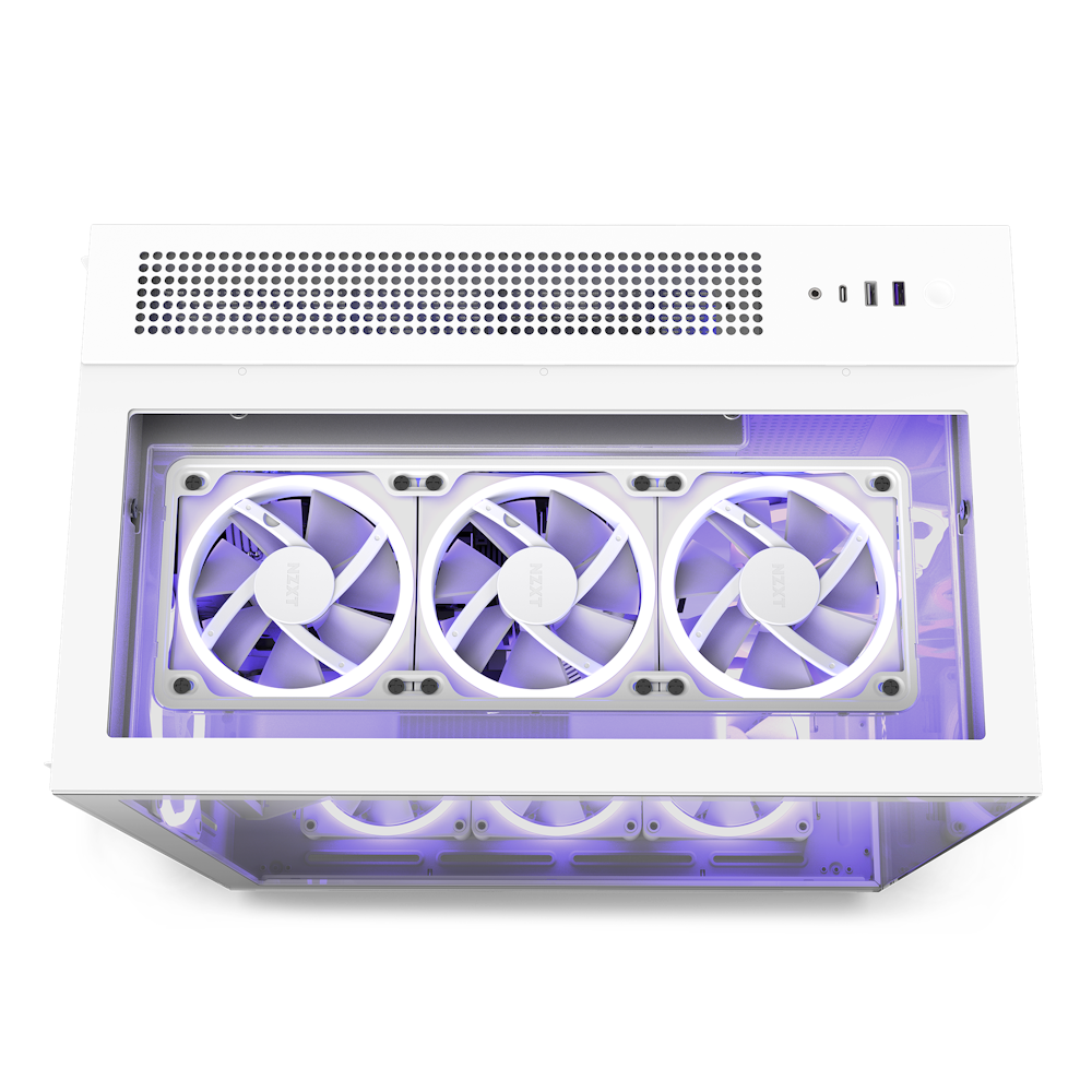 NZXT H9 Elite - All White - CM-H91EW-01 - Premium Dual-Chamber - Mid-Tower - RGB Fans - Case