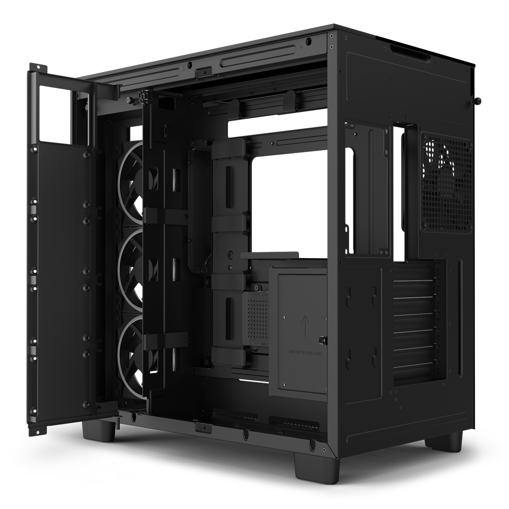 NZXT H9 Elite - All White - CM-H91EW-01 - Premium Dual-Chamber - Mid-Tower - RGB Fans - Case