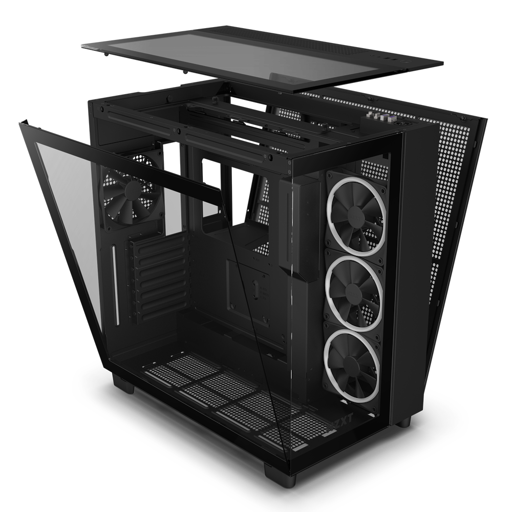 NZXT H9 Elite - All White - CM-H91EW-01 - Premium Dual-Chamber - Mid-Tower - RGB Fans - Case