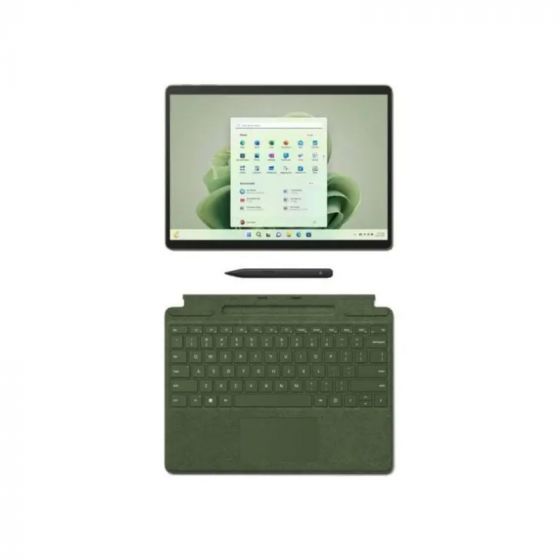 Microsoft Surface Pro 9, 2-in-1 Laptop Business Laptop, Intel Core i7-1255U, 256GB SSD, 16GB RAM, Intel Iris Xe Graphics, 13 Inch, Windows 11 - Green - T