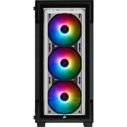 Corsair iCUE 220T RGB Tempered Glass Mid-Tower Smart Case — White - CC-9011191-WW