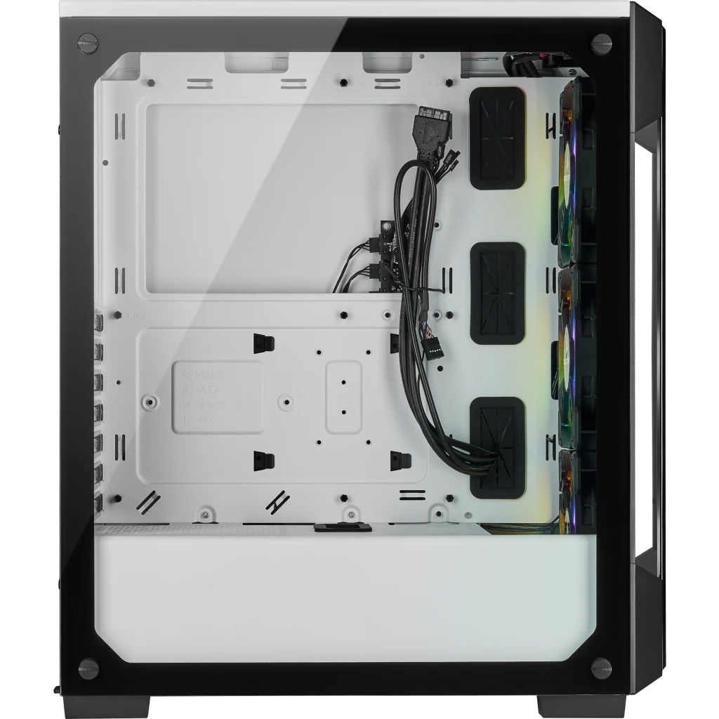 Corsair iCUE 220T RGB Tempered Glass Mid-Tower Smart Case — White - CC-9011191-WW