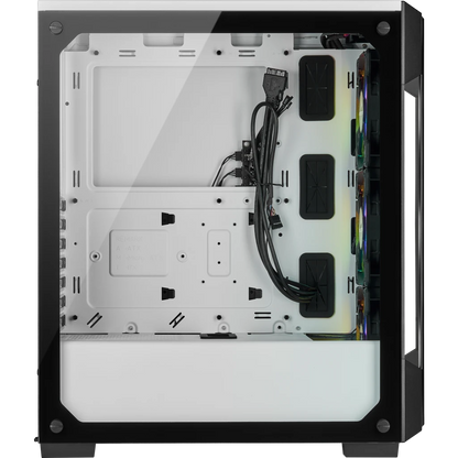 Corsair iCUE 220T RGB Tempered Glass Mid-Tower Smart Case — White - CC-9011191-WW