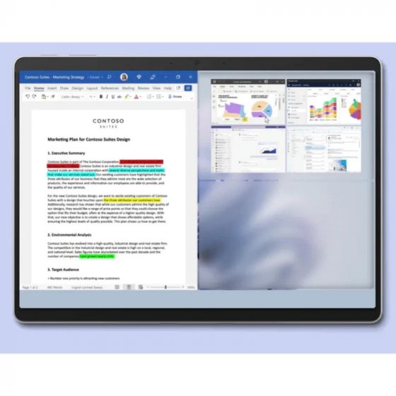 Microsoft Surface Pro 9, 2-in-1 Laptop Business Laptop, Intel Core i7-1255U, 256GB SSD, 16GB RAM, Intel Iris Xe Graphics, 13 Inch, Windows 11 - Green - T