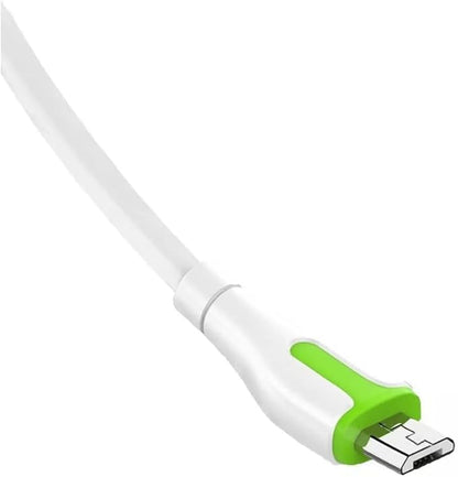 LDNIO LS572 Micro 2.1A Fast charging Data Cable 2M Length - White-Green