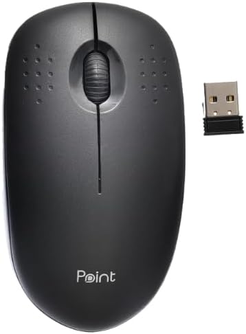 Point PT-805 Plastic Large Wireless Keyboard With Wireless Mouse And Ergonomic Design For Office Set Of 2 Pieces - Black