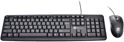 Point PT-805 Plastic Large Wireless Keyboard With Wireless Mouse And Ergonomic Design For Office Set Of 2 Pieces - Black